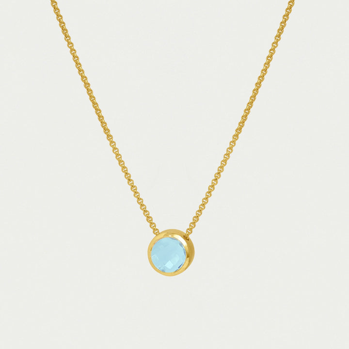 Signature Midi Pendant-Gold-Irridescent Sky Blue