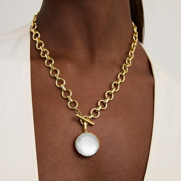 Knockout Collar - Gold - Iridescent Pearl