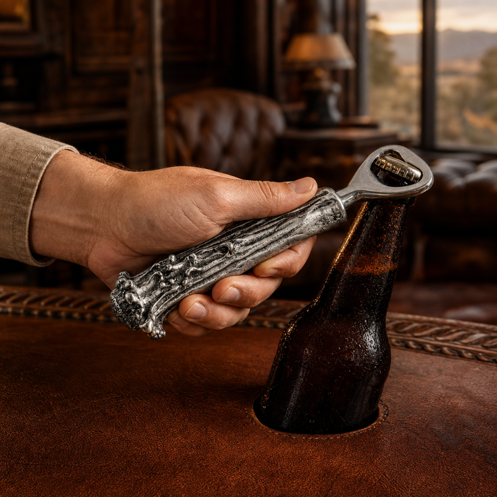 Pewter Antler Bottle Opener
