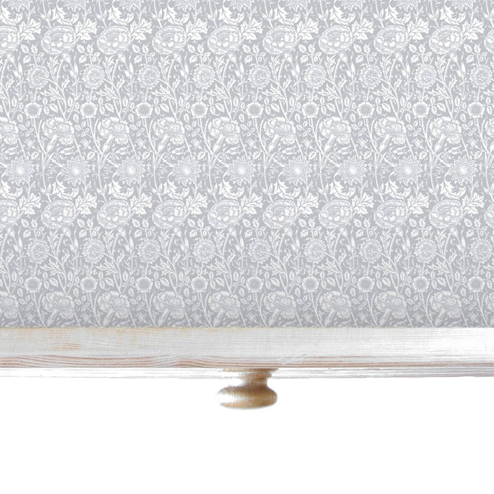 LILY OF THE VALLEY fragrance SCENTED Drawer Liners in GREY William Morris Design