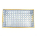 Blue Cane Vanity Tray