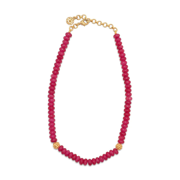 Berry Single Stand Necklace - Peony Jade