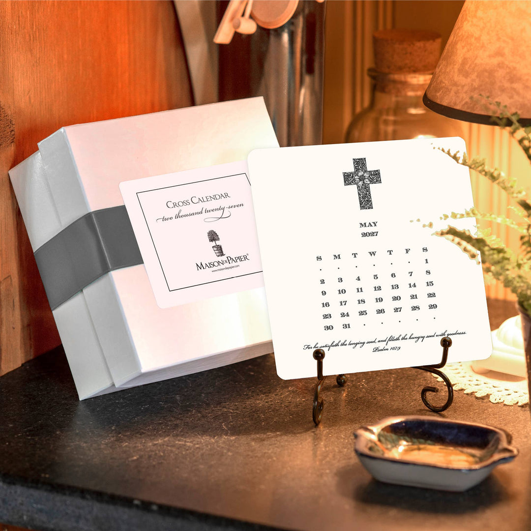 2027 Cross Calendar with Easel