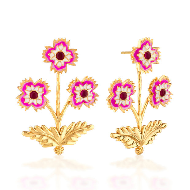 Dianthus Convertible Bouquet Post Earring