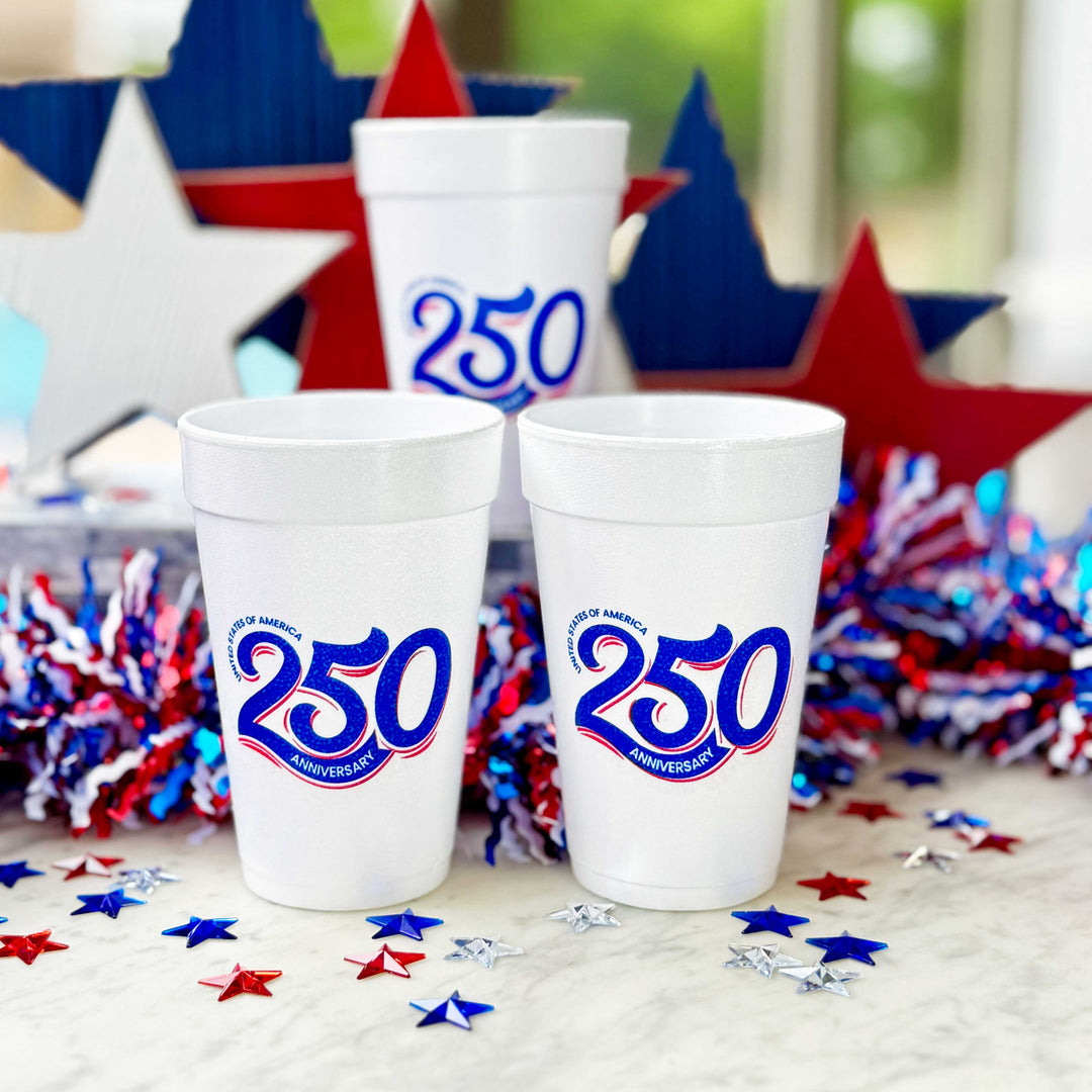 USA 250 Foam Cup 10 Pack