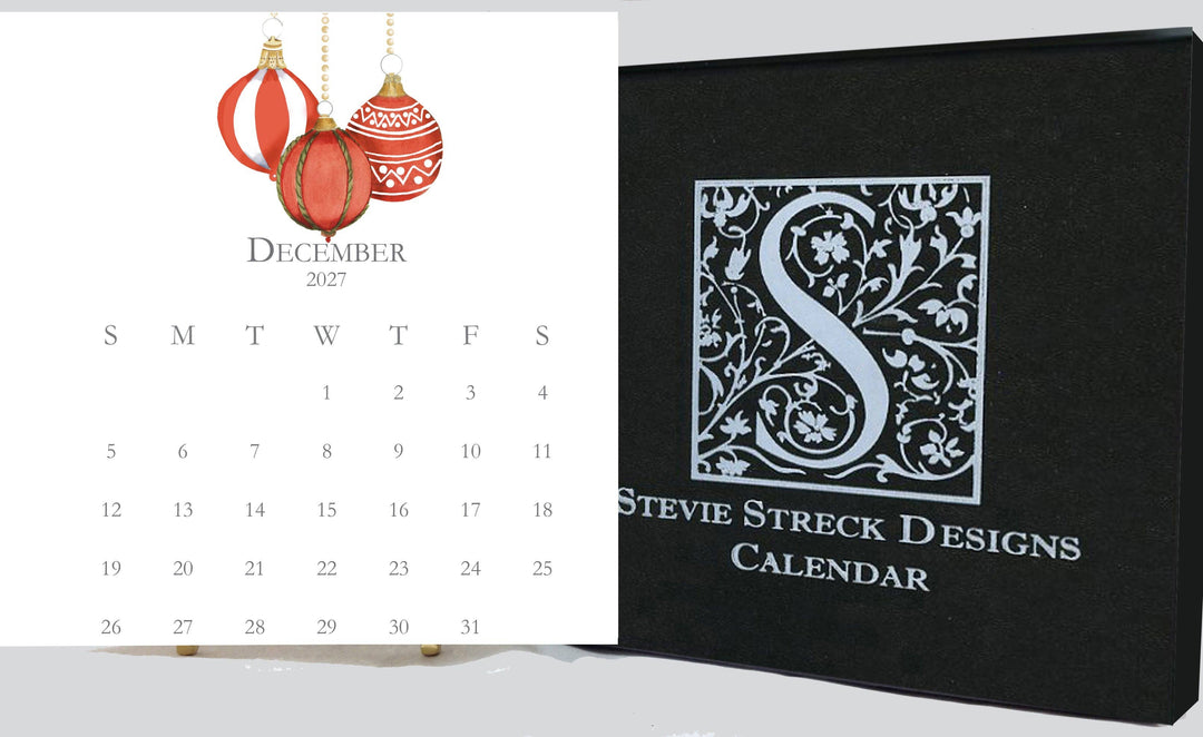 Glittered Desk Calendar 2027 Refill