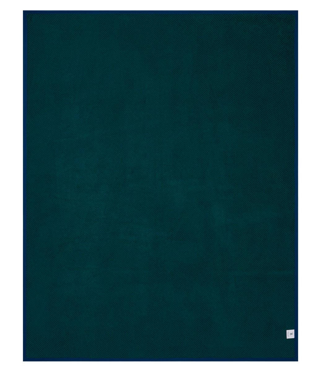 Harborview Herringbone Blue Spruce Blanket