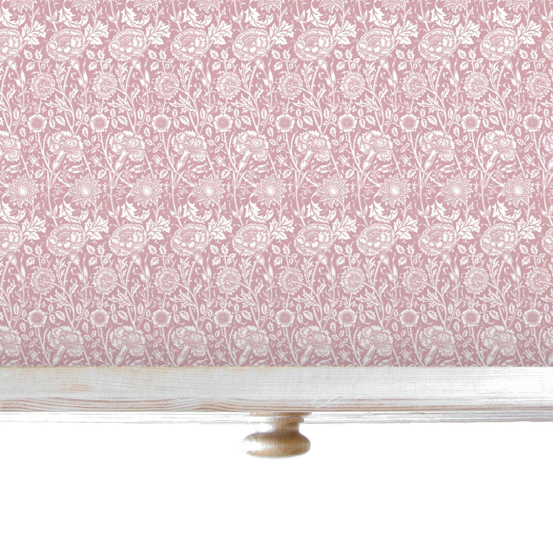 ROSE SCENTED Drawer Liners in PINK William Morris Design