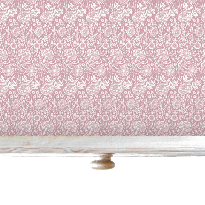 ROSE SCENTED Drawer Liners in PINK William Morris Design