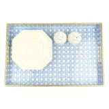 Blue Cane Rectangular Tray