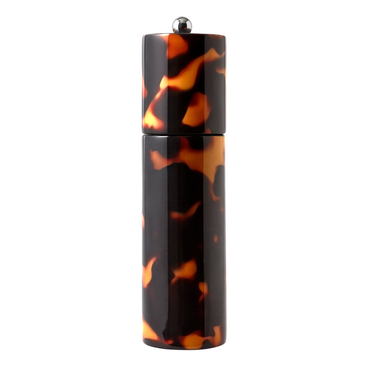 Faux Tortoiseshell Round Column Salt/Pepper Mill Set/2