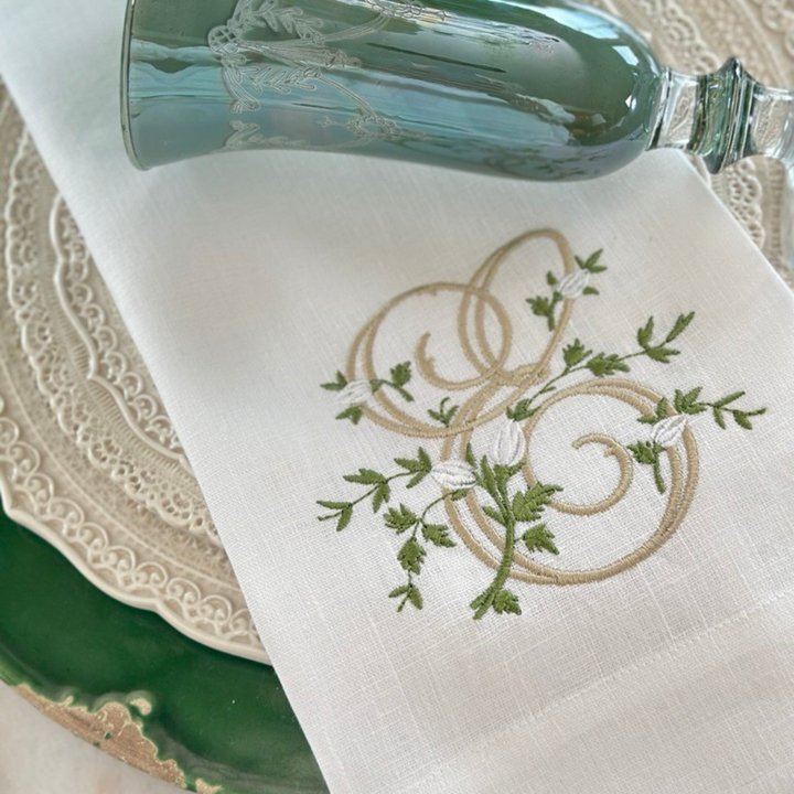 Floral Monogram Towel - New