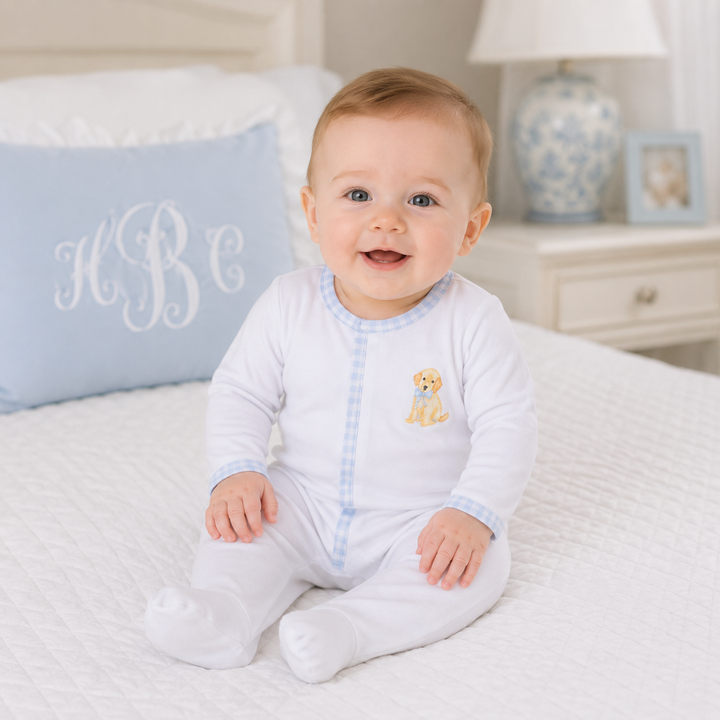 Sweet Golden Footie - Light Blue