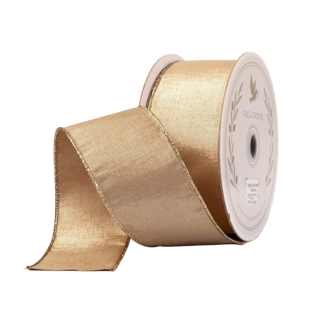 Gold Dupioni Ribbon 2.5"