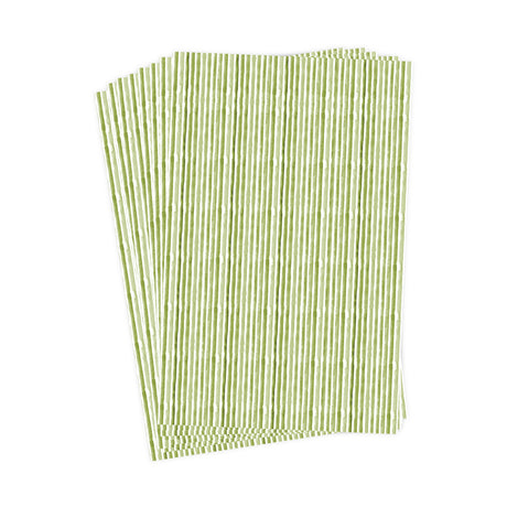 Green Watercolor Striped Guest Towels