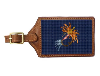 Hooked on Hope Needlepoint Luggage Tag