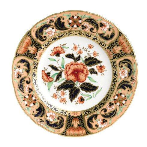 Imari Accent Derby Pink Camellias Plate in Gift Box