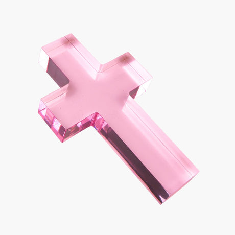 Pink Cross Acrylic Weight