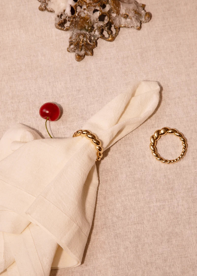 Jessica McCormack Shell Napkin Rings Gold (4pc)