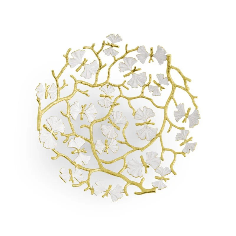 Butterfly Gingko Gold Bread Basket