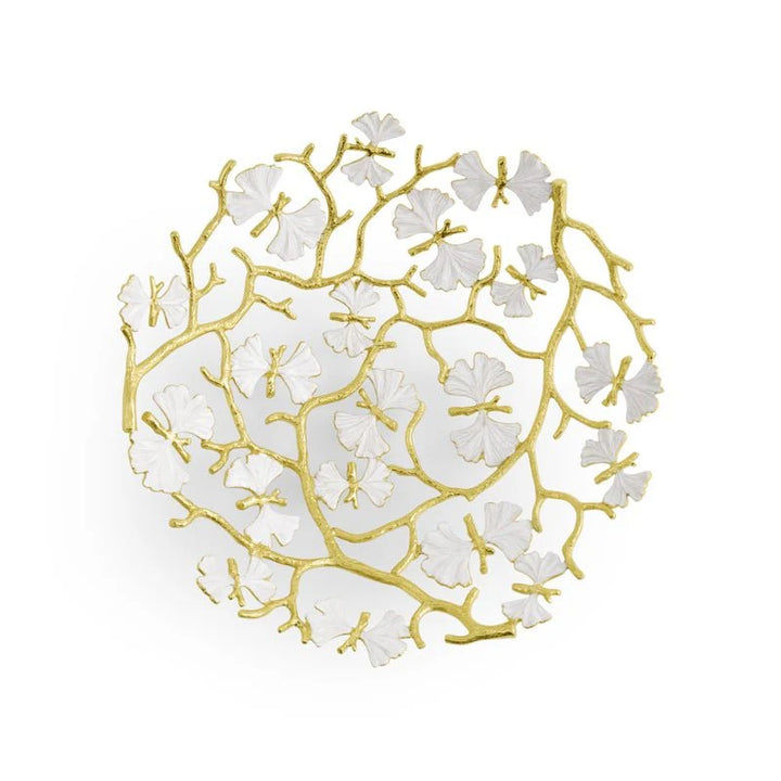 Butterfly Gingko Gold Bread Basket