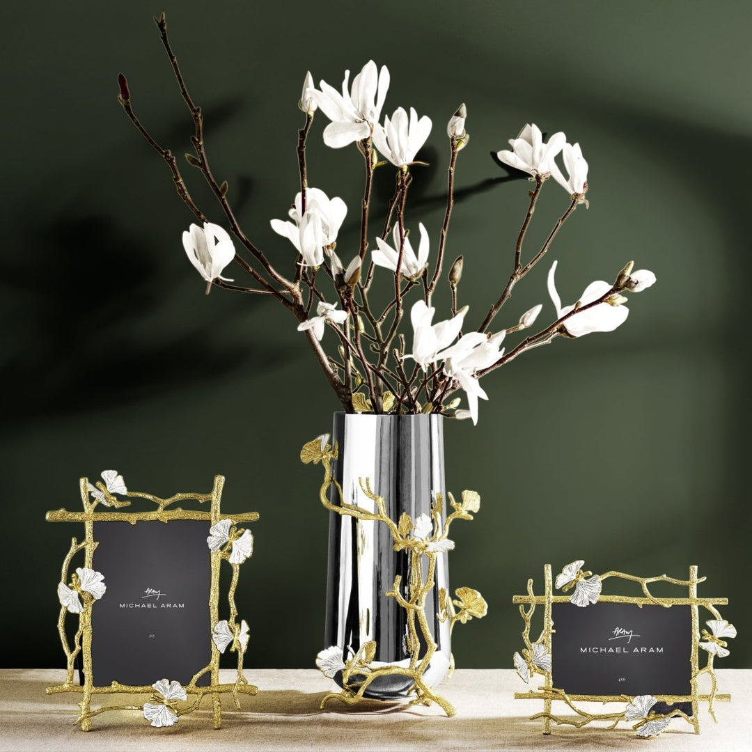 Butterfly Ginkgo Gold 5x7 Frame