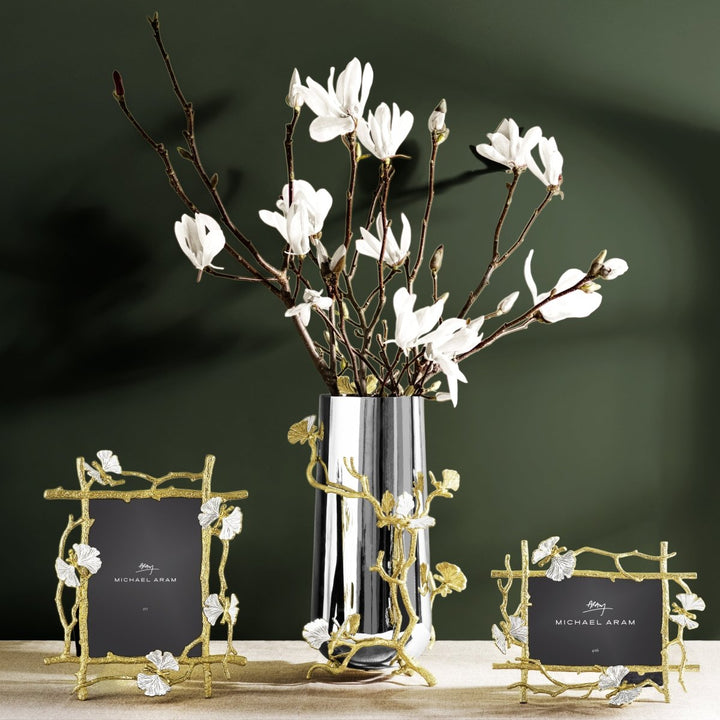 Butterfly Ginkgo Gold 5x7 Frame