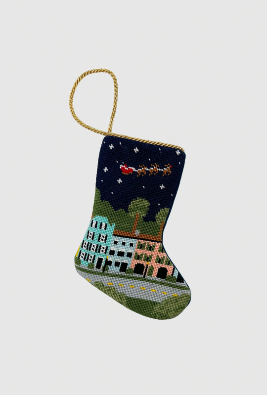 Rainbow Row Rendezvous Charleston Bauble Stocking