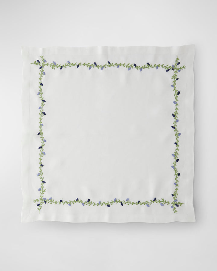White Cottage Garden Emblem Napkins Set/4
