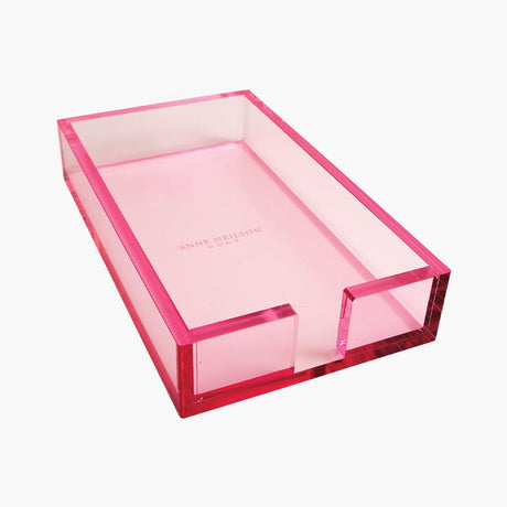 Pink Acrylic Guest Towel Tray