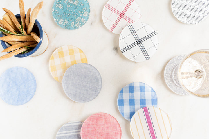 Wilson French Check Coaster - S/4