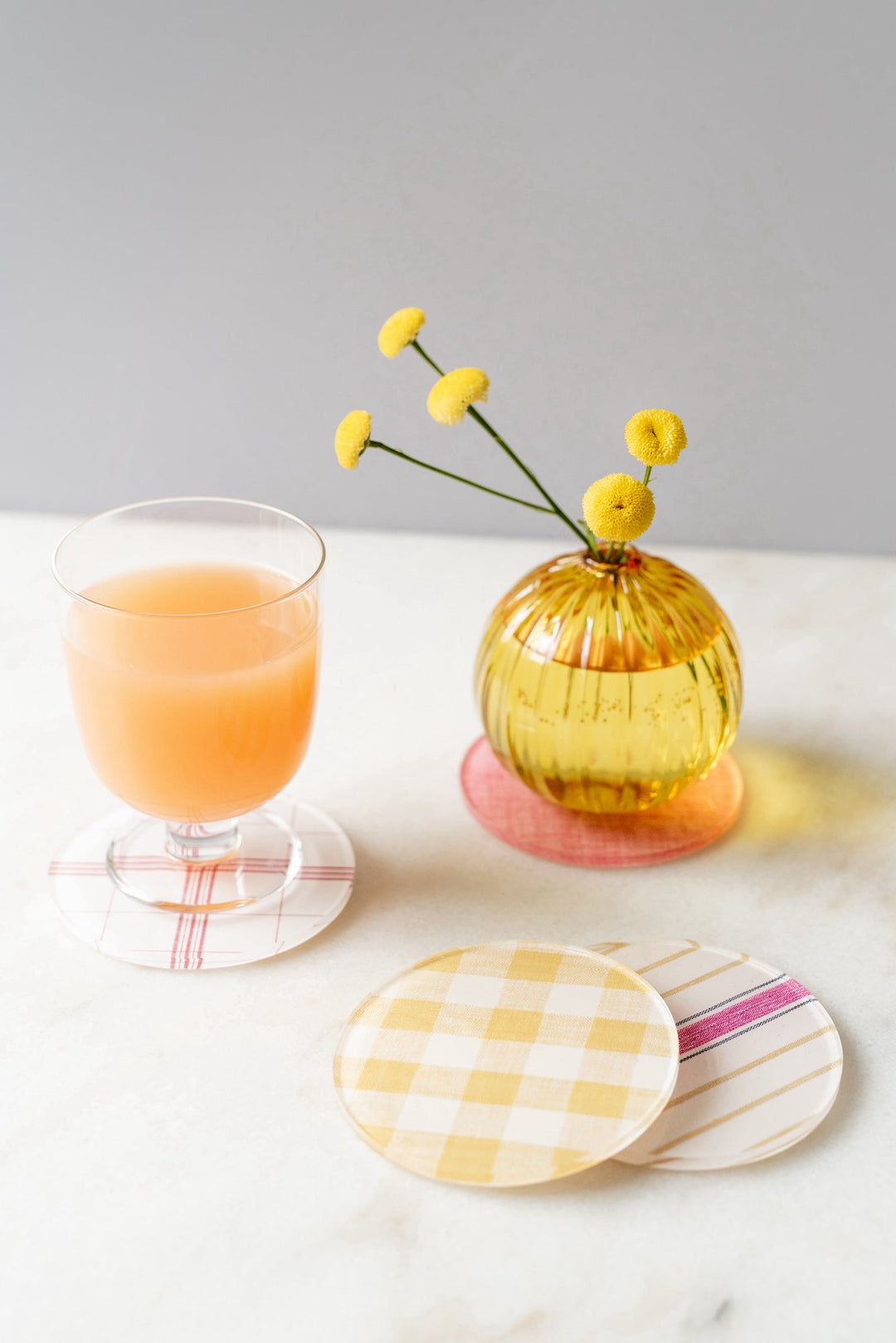 Rose Hand-Loomed Coaster - S/4