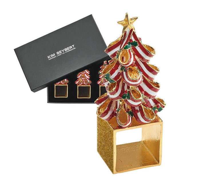 Holiday Tree Napkin Ring set/4