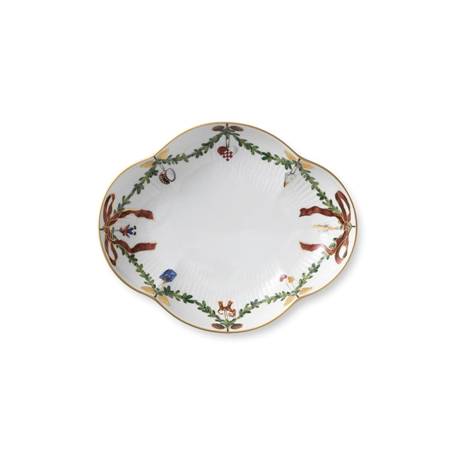 Star Fluted Christmas Accent Dish 8.5"