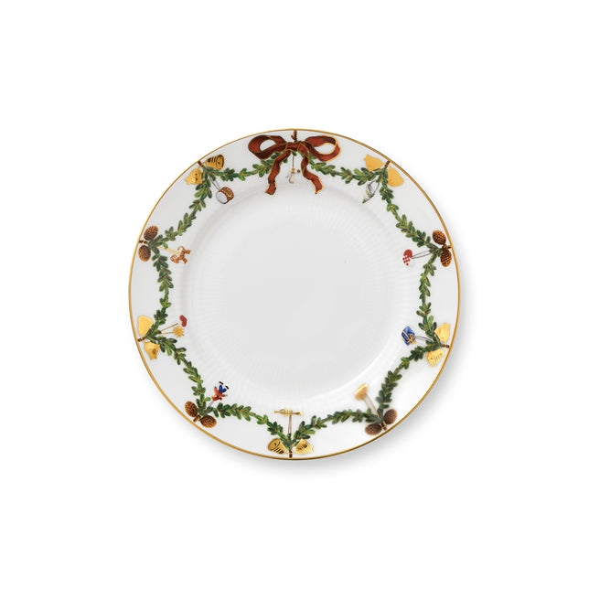 Star Fluted Christmas Salad Plate 8.75"