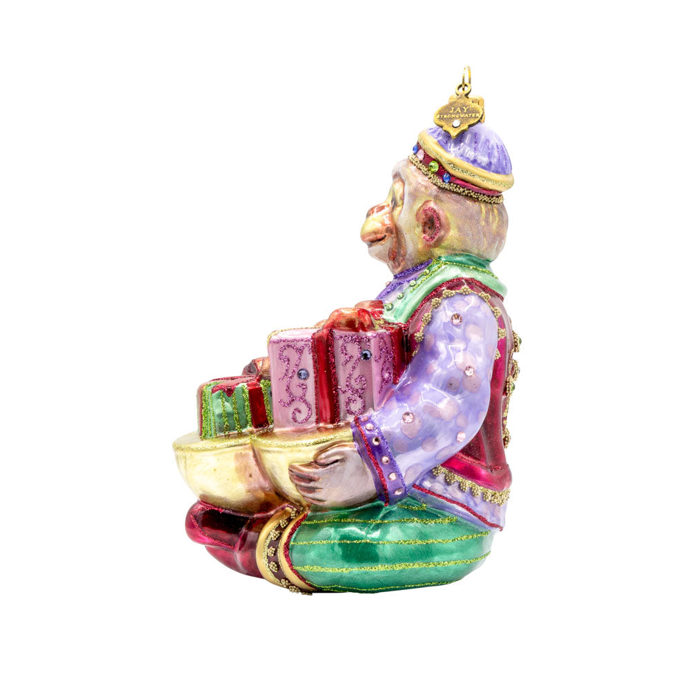 Monkey Bearing Gifts Ornament