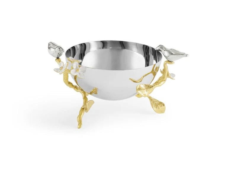 Lovebirds Nut Bowl Silver/Gold