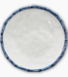 Vida Bamboo 9" Salad Plate Set of 4 (White and Blue)