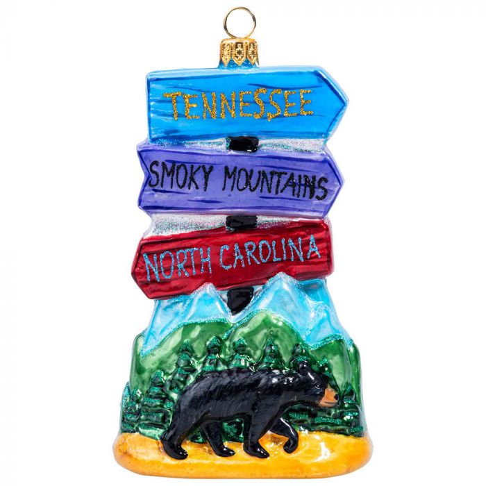 Signs Of Smoky Mountains Christmas Ornament
