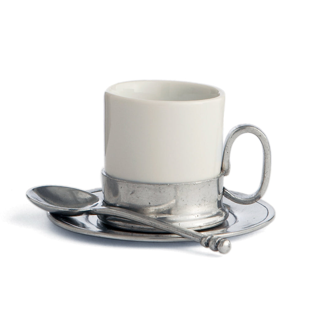 Tuscan Espresso Cup & Saucer with Spoon
