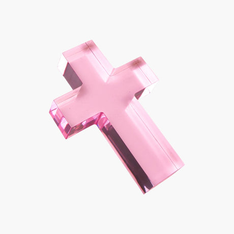 Pink Cross Acrylic Weight