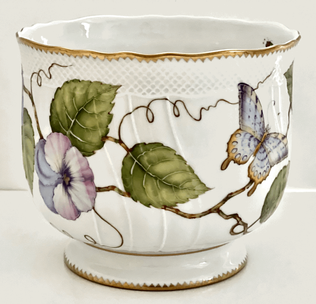 SMP-Pansies Round Cachepot