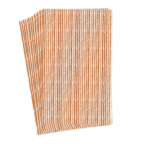Terracotta Watercolor Striped Guest Towels