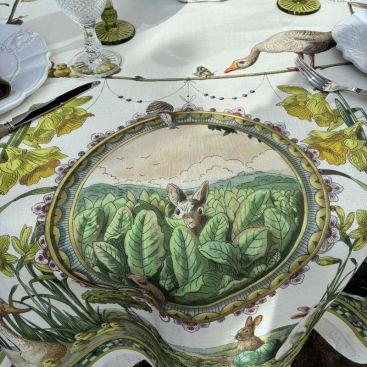 Bunny Garden Tablecloth