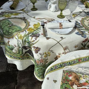 Bunny Garden Tablecloth
