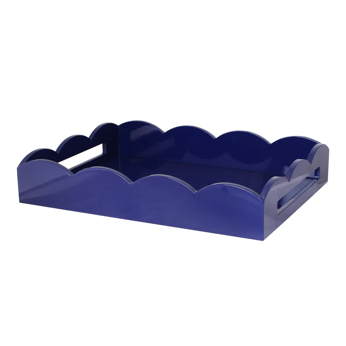 Medium Lacquered Scallop Serving Tray (17x13)