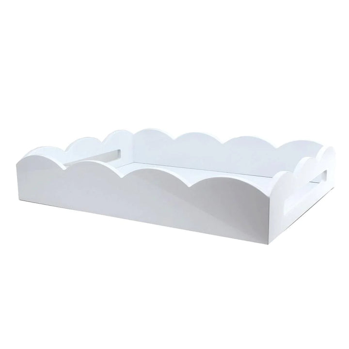 Medium Lacquered Scallop Serving Tray (17x13)