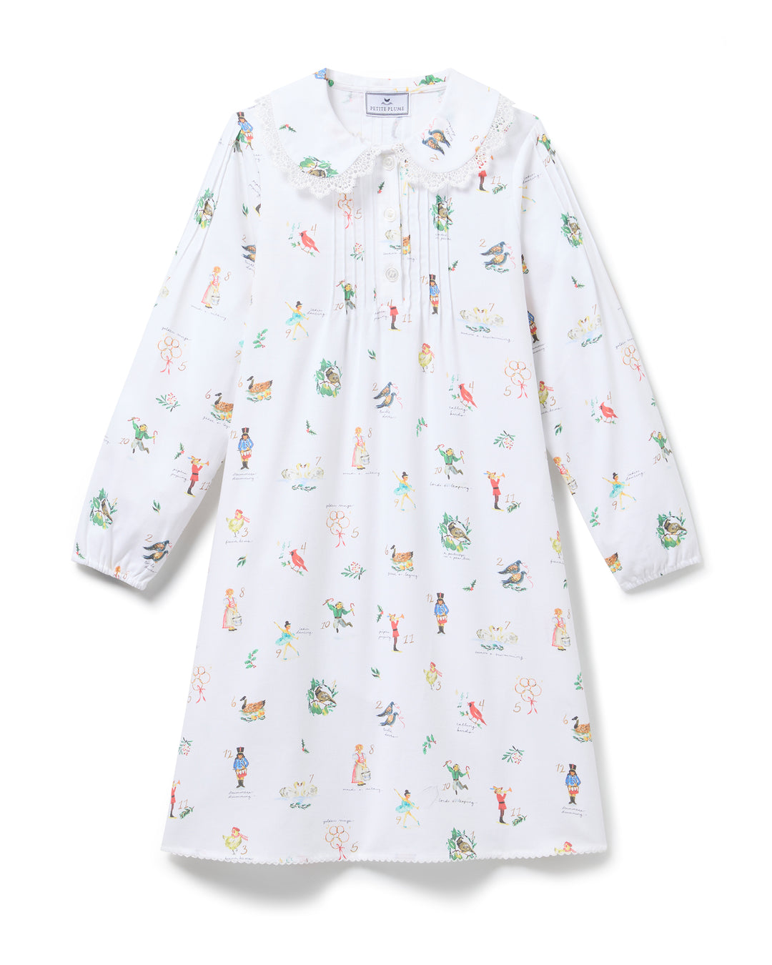 Children's Twill Lola Nightgown In 12 Days Of Christmas