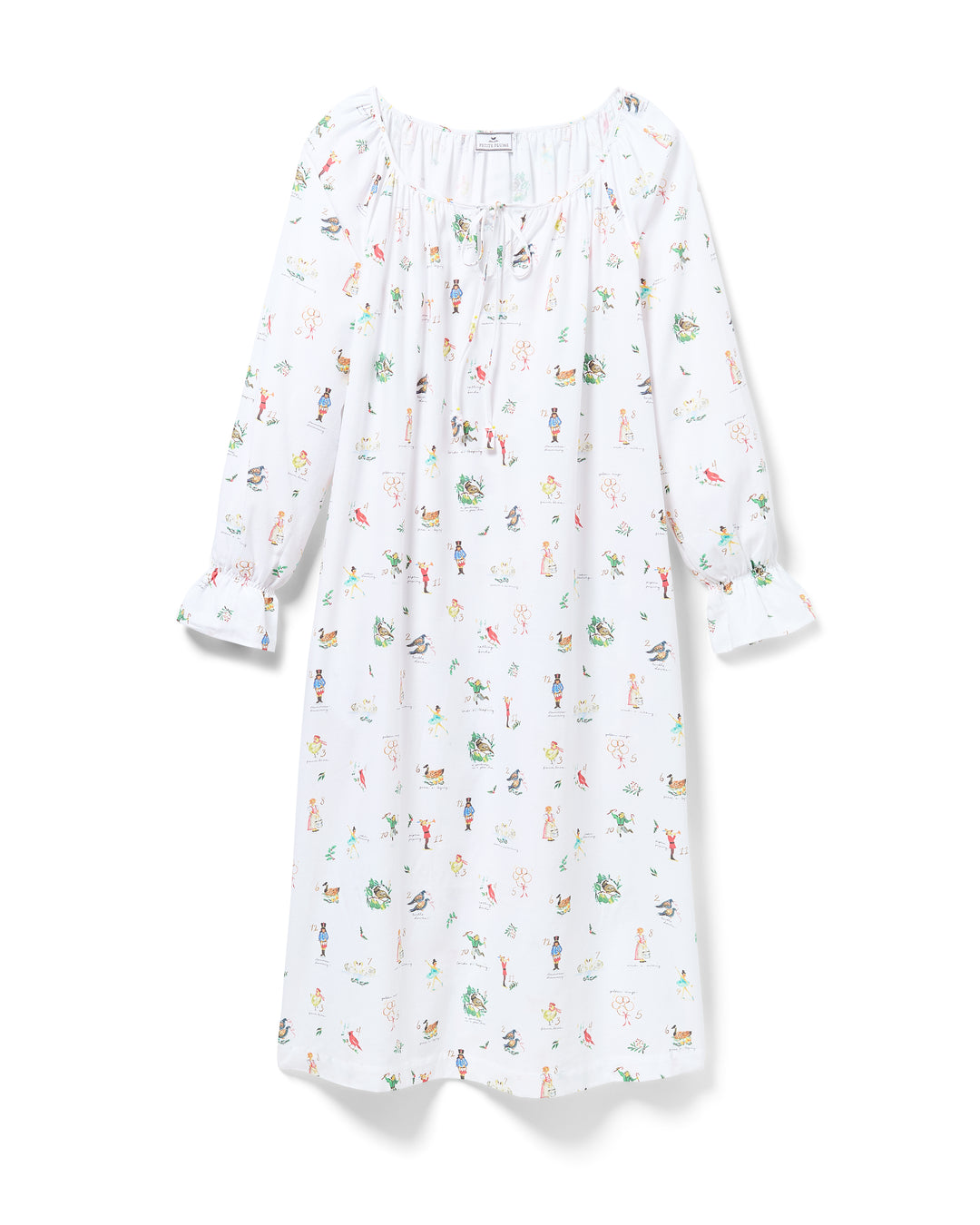 Women's Twill Delphine Nightgown In 12 Days Of Christmas