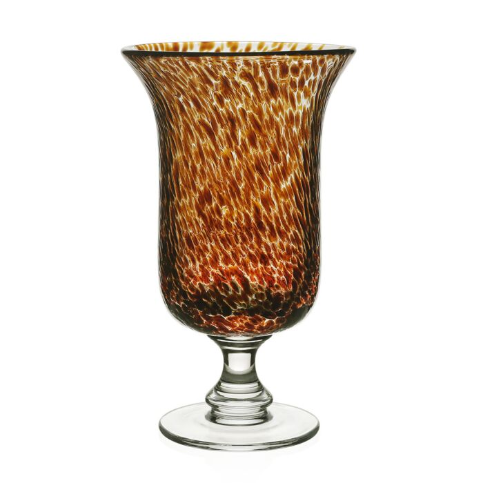Vanessa Footed Flower Vase-Tortoise-10 inches